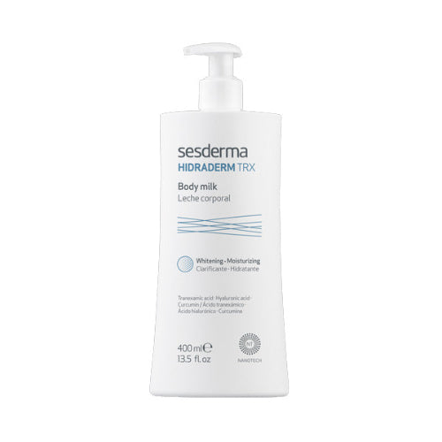 Sesderma Hidraderm TRX Whitening Body Milk 400ml – hydrating and brightening body lotion with Tranexamic Acid, available at HealthBoutiqueJo.com