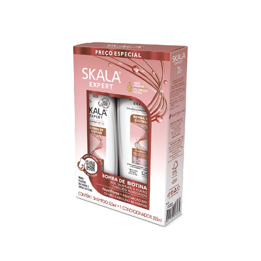 Skala Bomba De Botanica Hair Set 325 ml – nourishing vegan shampoo + conditioner with shea butter & biotin for curly and frizzy hair health boutique Jordan