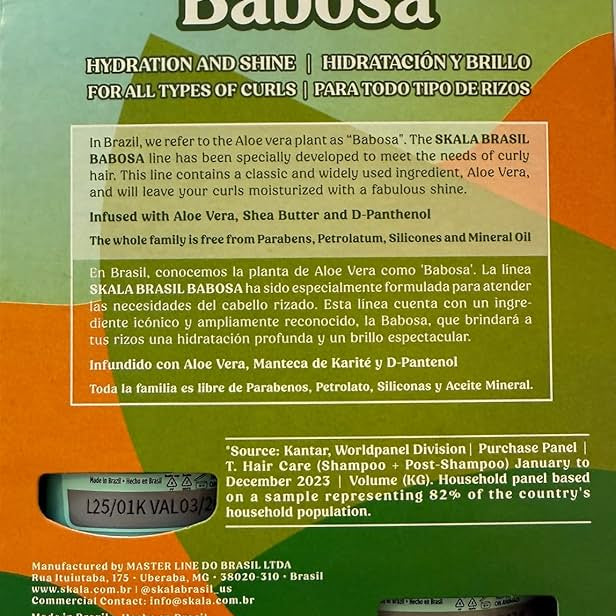 Skala Babosa Hair Set 325 ml – vegan aloe vera shampoo & conditioner duo for deep hydration and curl definition health boutique Jordan