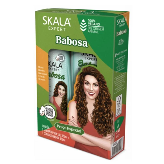 Skala Babosa Hair Set 325 ml – vegan aloe vera shampoo & conditioner duo for deep hydration and curl definition health boutique Jordan