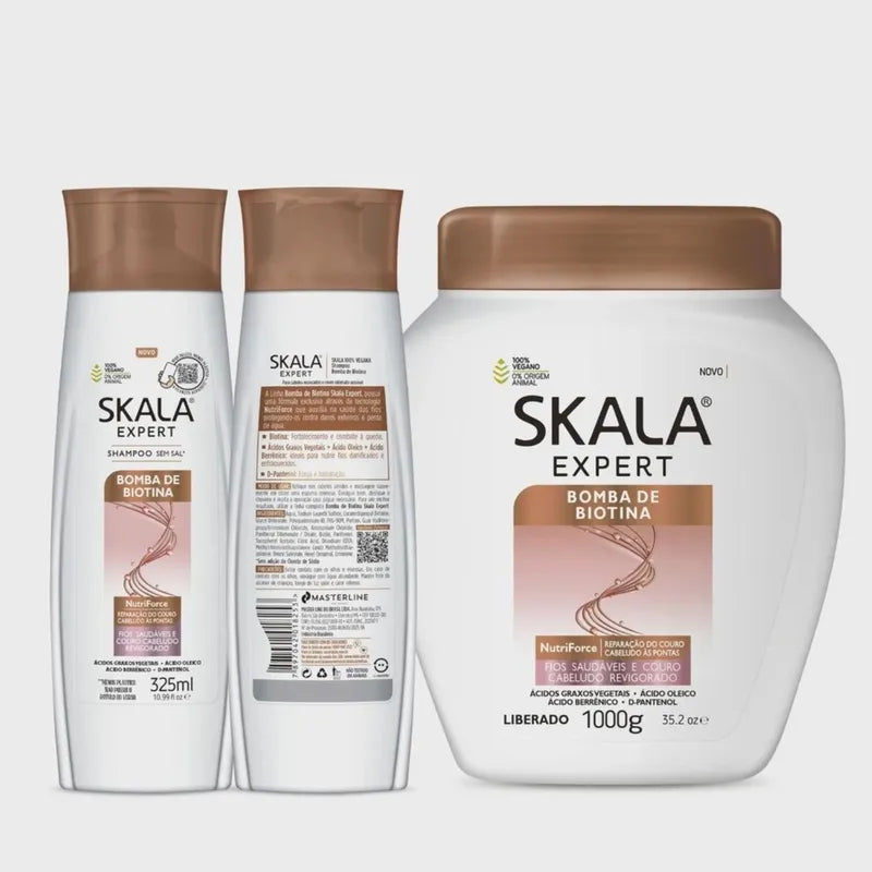 Skala Bomba de Biotina Cream 1000 g – vegan deep conditioning hair mask for strength, hydration & growth health boutique jordan0