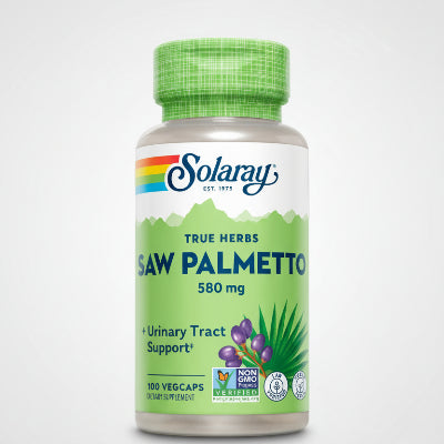 Solaray Saw Palmetto Berry 580mg capsules – herbal prostate and urinary health supplement