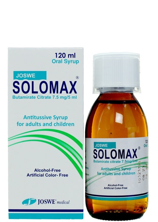 Solomax syrup 120 ml cough relief medication