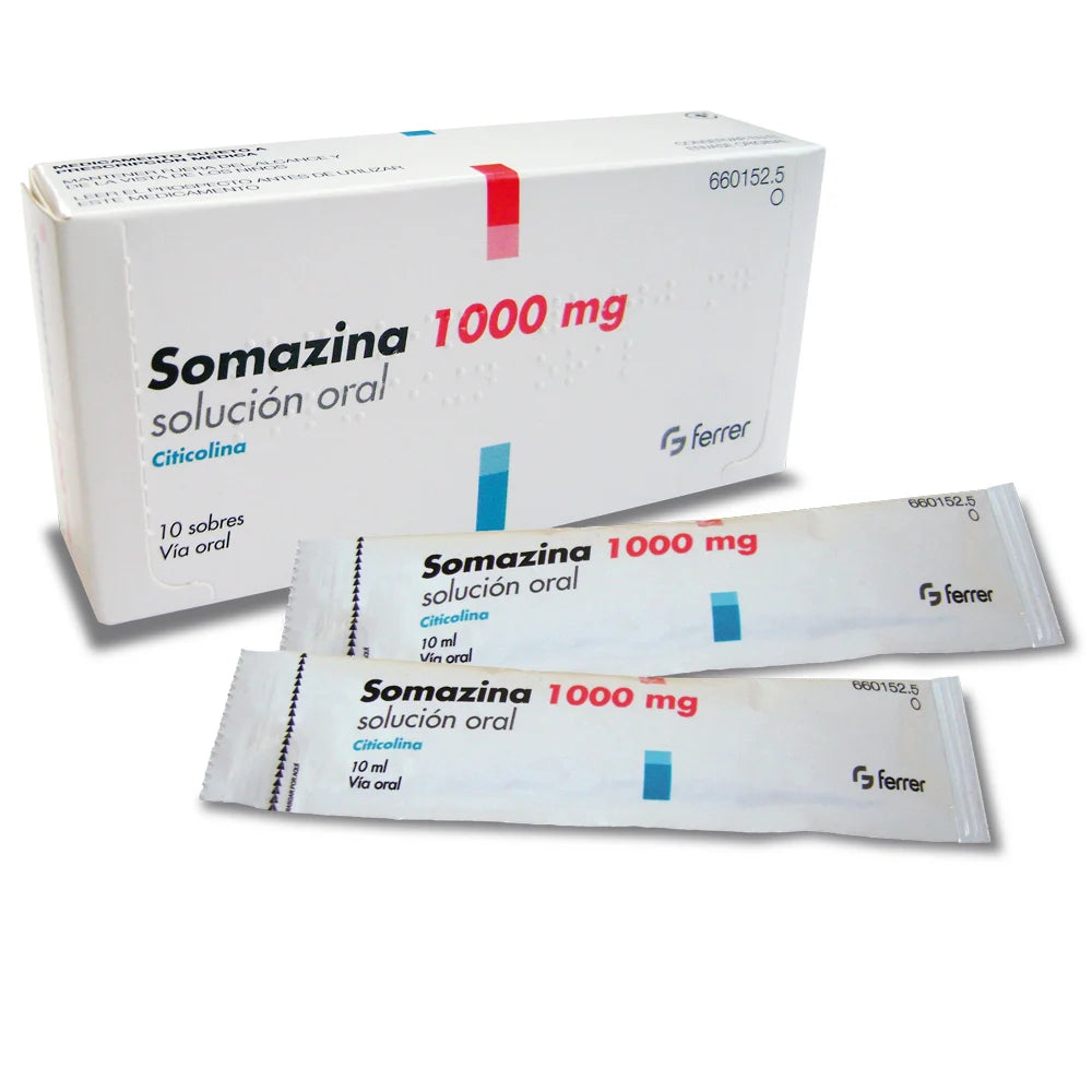 Somazina 1000 mg citicoline sachets 10 for cognitive and neurological support
