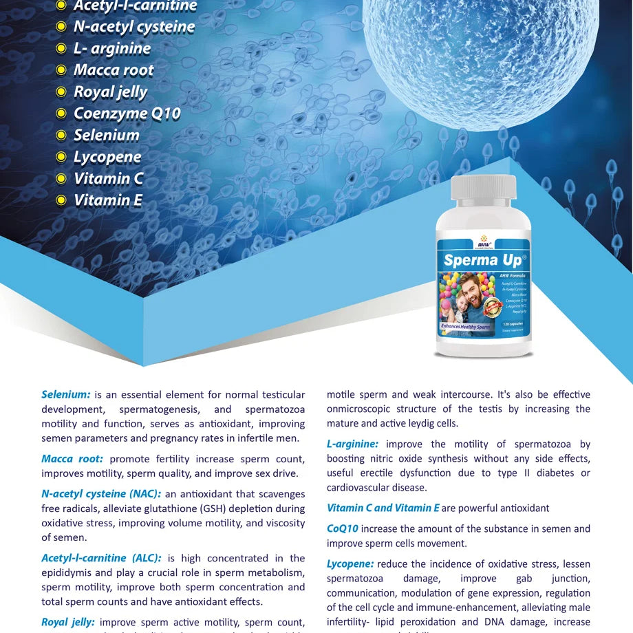 AHW Sperma Up Capsule 120 information - health boutique