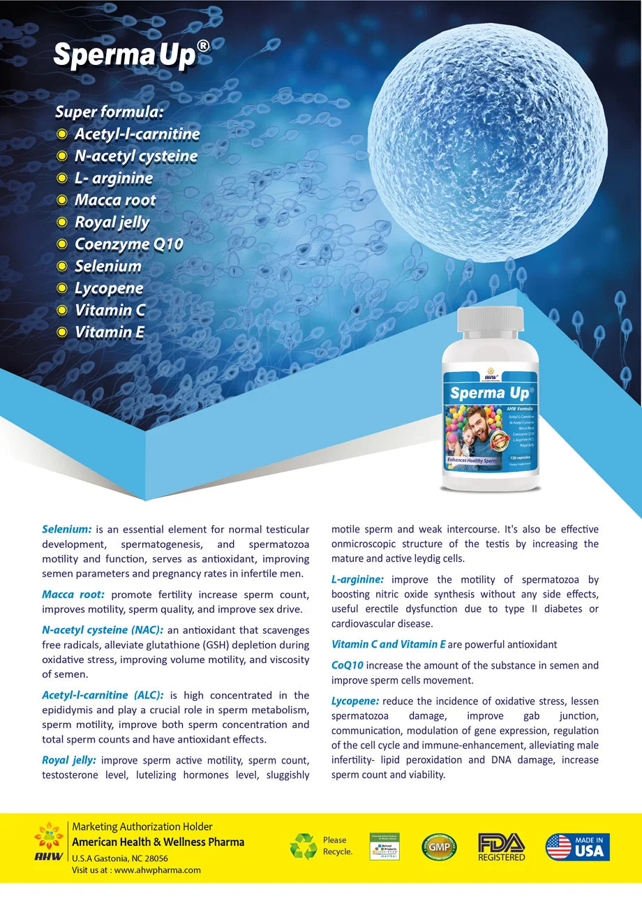 AHW Sperma Up Capsule 120 information - health boutique