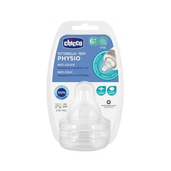 Chicco Teats Perfect 5 6m+ Food Sil 2 Pcs