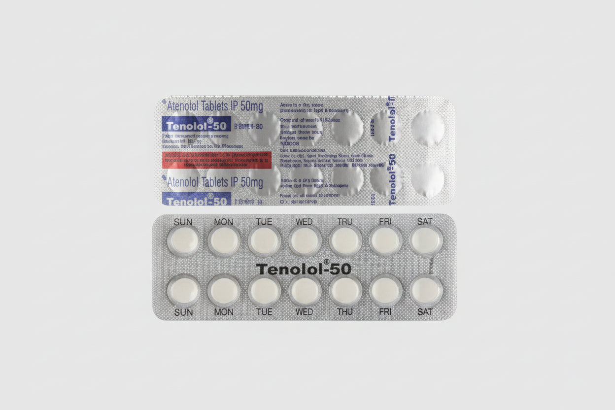Tenolol 50 mg atenolol 28 tablets beta blocker for blood pressure and heart rate control