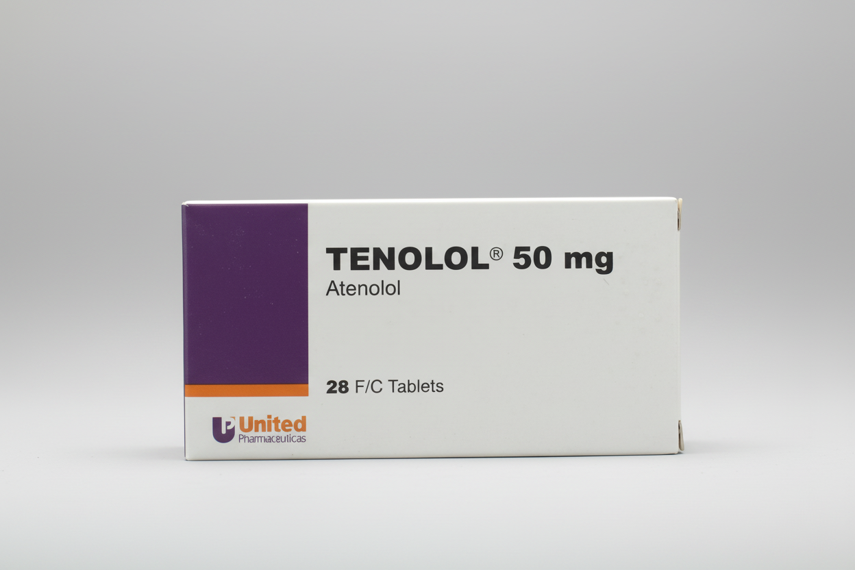 Tenolol 50 mg atenolol 28 tablets beta blocker for blood pressure and heart rate control
