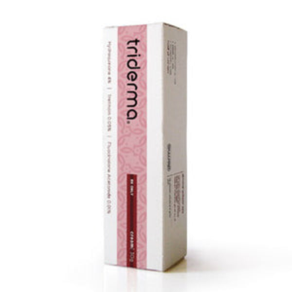 Triderma cream 30g hydroquinone 4% tretinoin 0.05% fluocinolone 0.01% hyperpigmentation melasma treatment Health Boutique