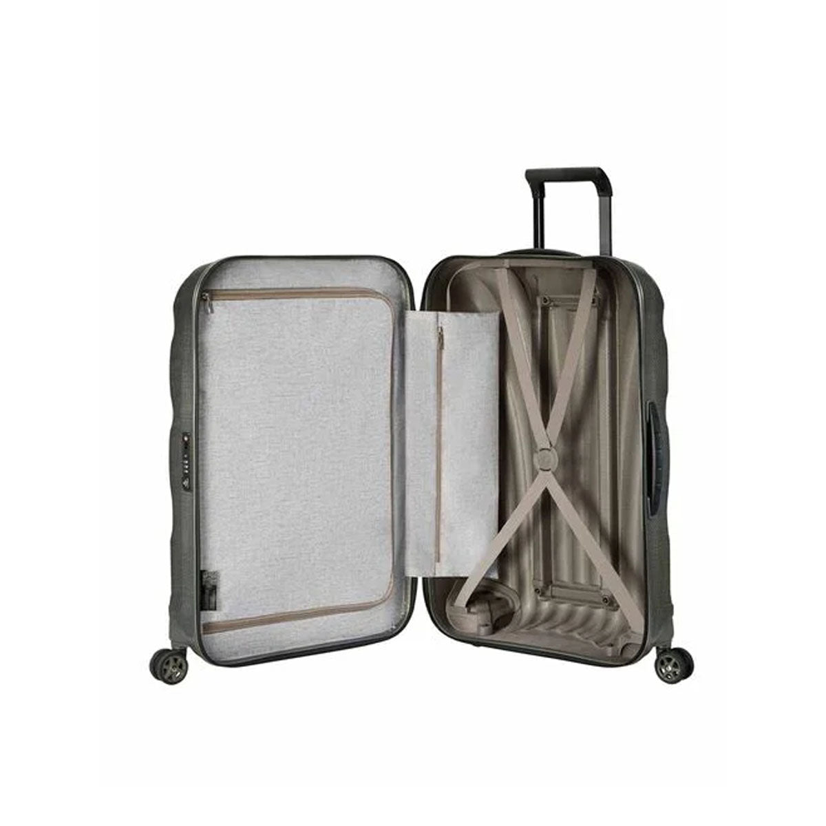 Samsonite C-Lite Spinner 55cm Carry-On Luggage - Metallic Green Lightweight Hardside Suitcase
