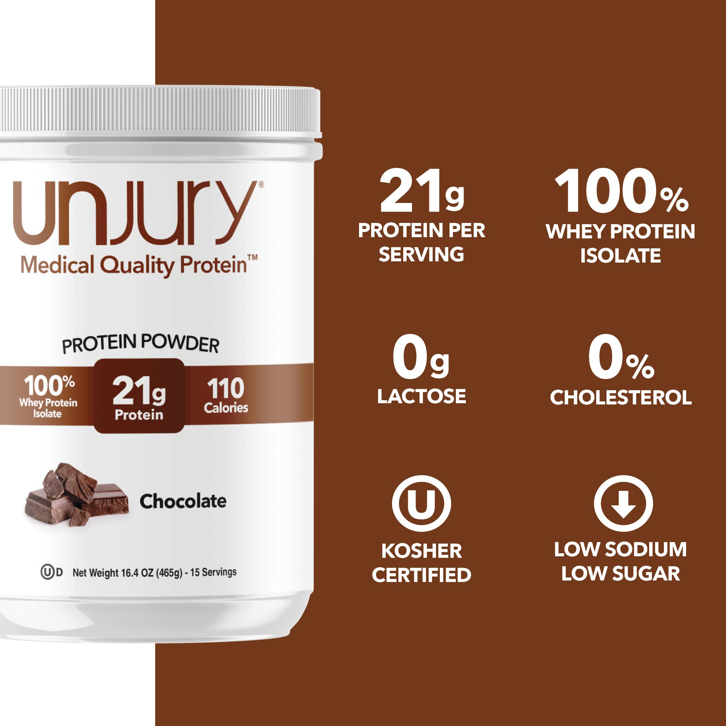 Unjury chocolate high whey protein powder bariatric nutrition supplement Health Boutique