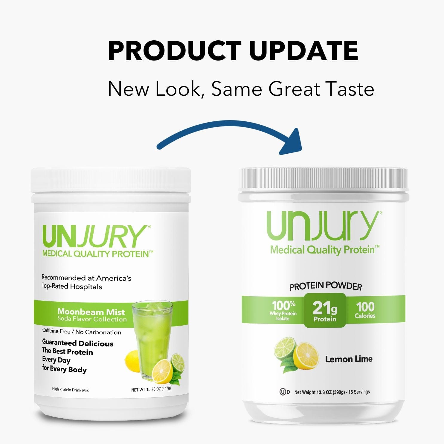 Unjury lemon lime high whey protein powder bariatric nutrition supplement Health Boutique