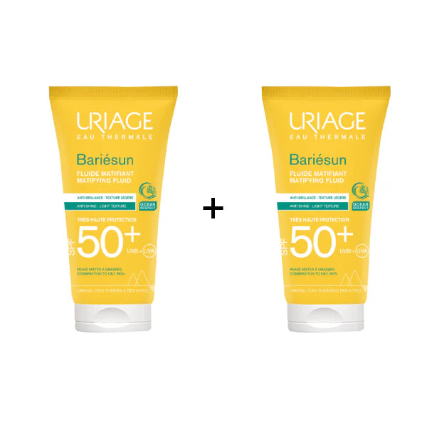 Uriage Bariésun Mat Fluid Spf50+ 50ml (2 Packs)- HEALTH BOUTIQUE