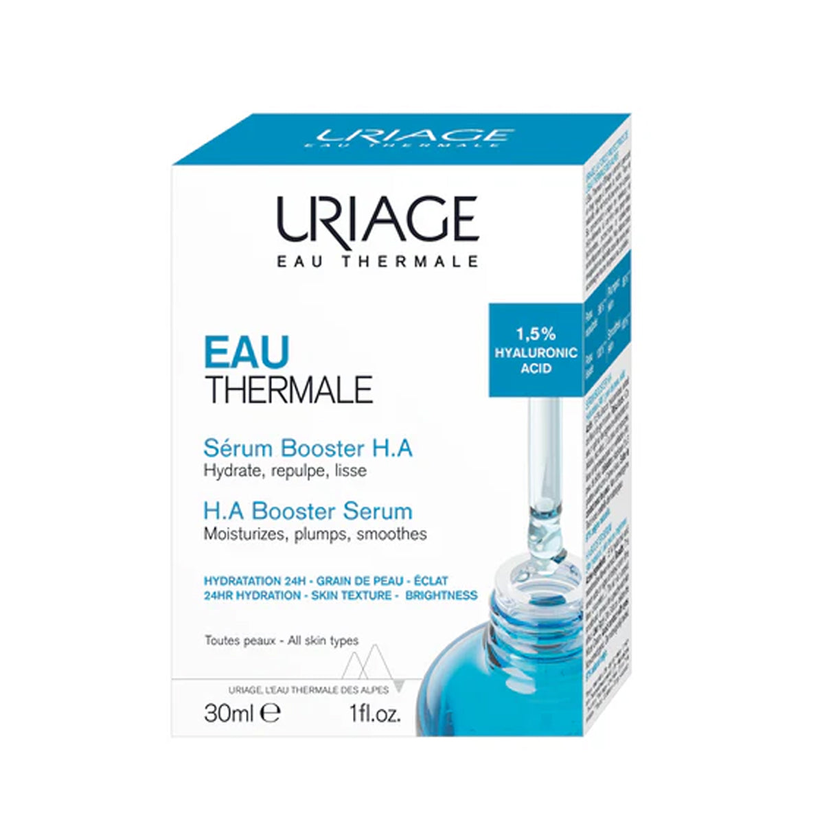 Uriage Eau Thermale HA Booster Serum 30ml hydrating hyaluronic acid serum for dry and sensitive skin Health Boutique