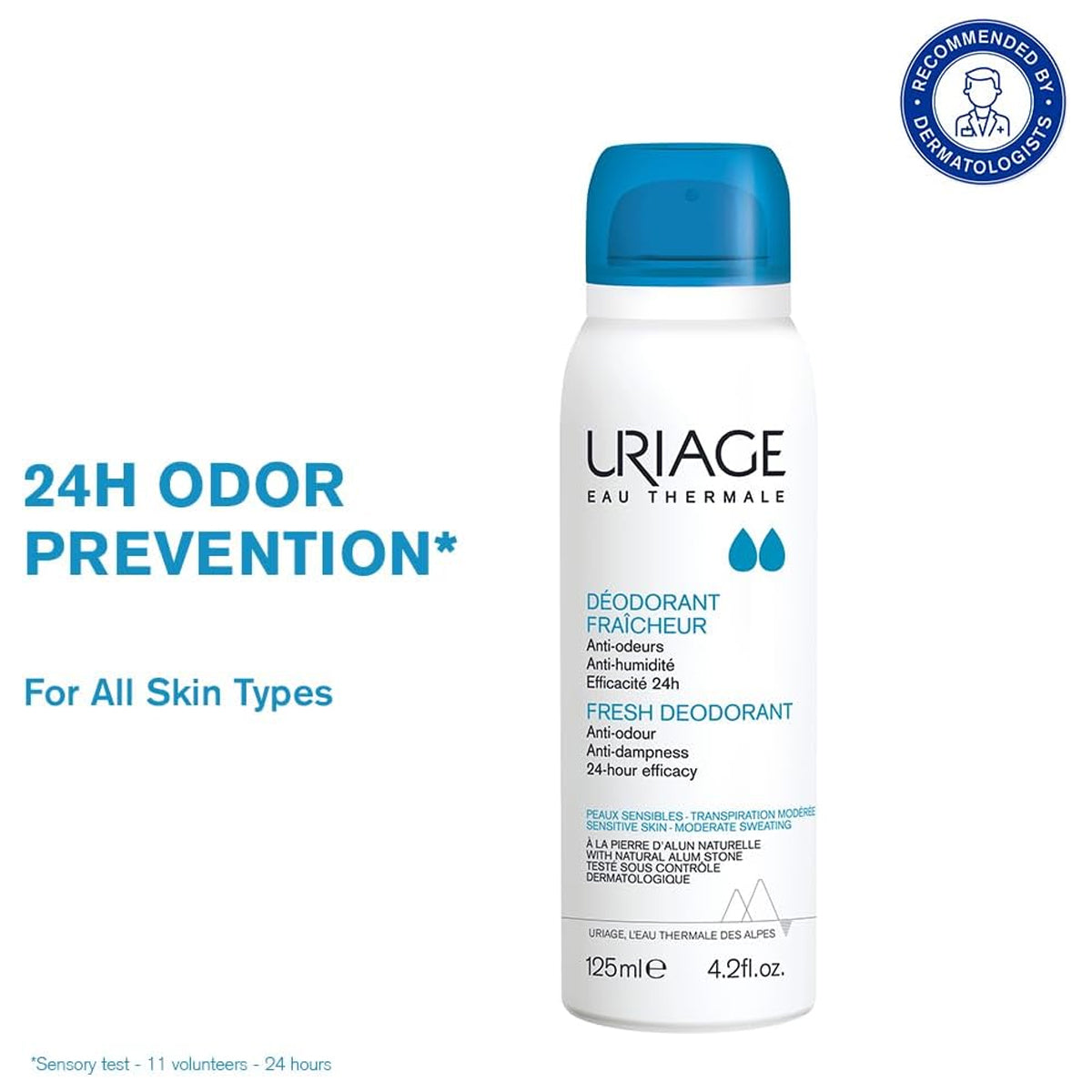 Uriage Fresh Deodorant Spray 125ml for sensitive skin 24h protection deodorant Health Boutique
