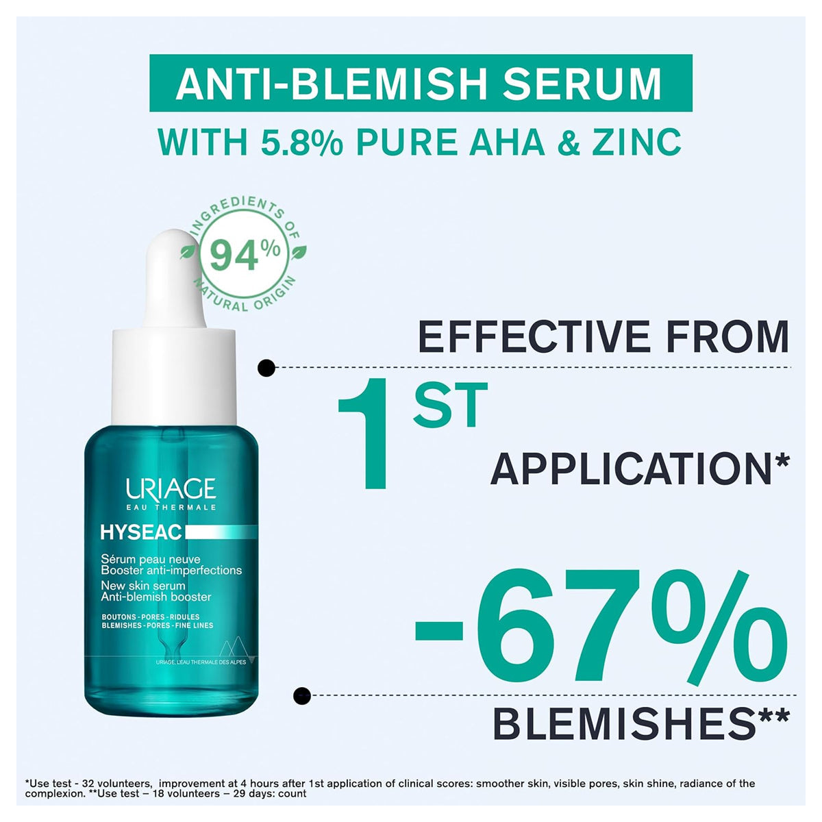 Uriage Hyséac New Skin Serum Booster Anti-Imperfection 30ml exfoliating serum for blemish-prone skin Health Boutique