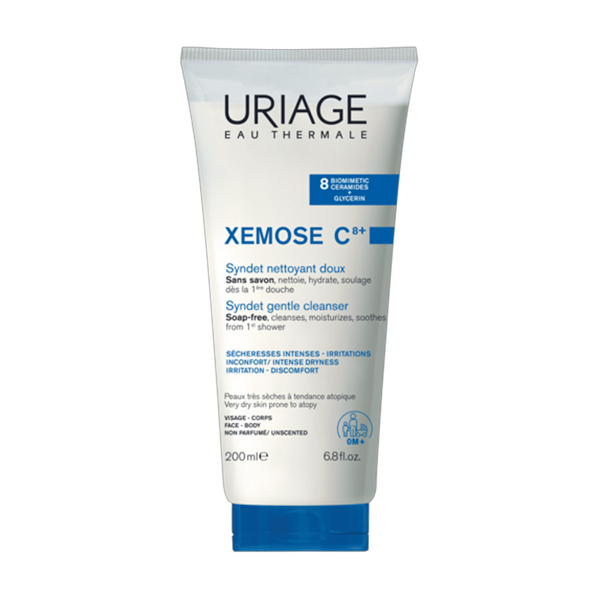 Uriage Xémose Gentle Cleansing Syndet 200ml soap-free cleanser for dry and sensitive skin Health Boutique
