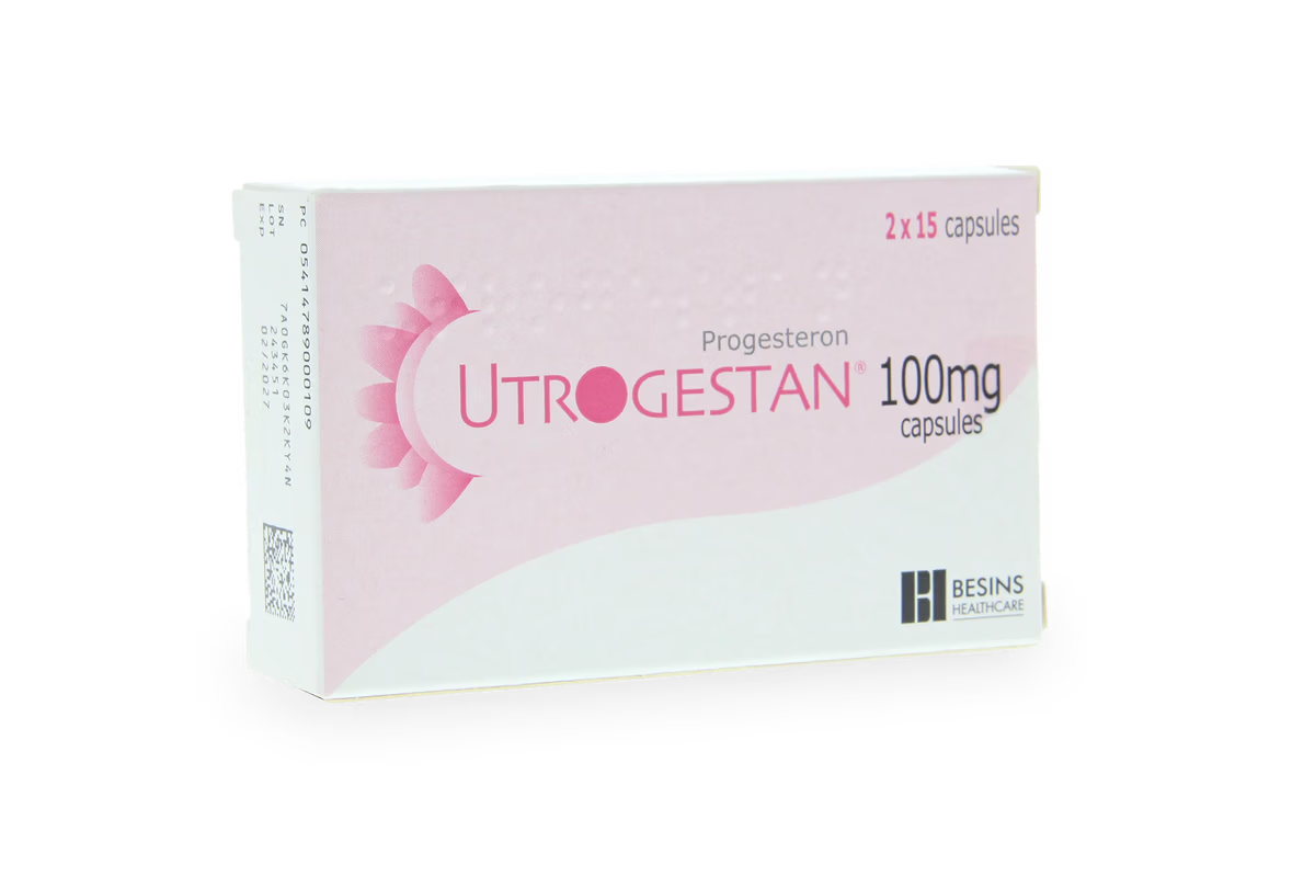 Utrogestan 100 mg micronized progesterone soft capsules – hormone replacement therapy supplement | health boutique
