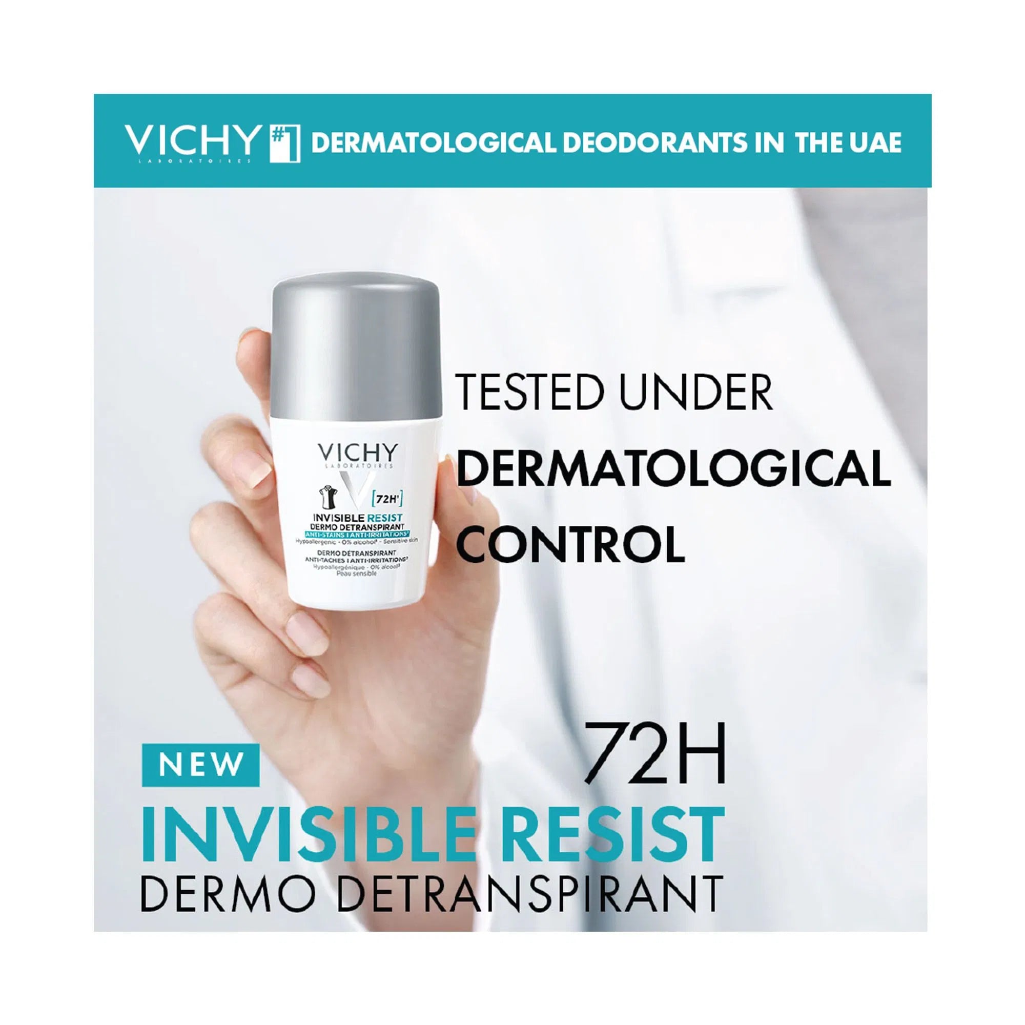 Vichy Invisible Resist 72 Hour Anti-Perspirant Roll-On Women Sensitive Skin 50ml Health Boutique