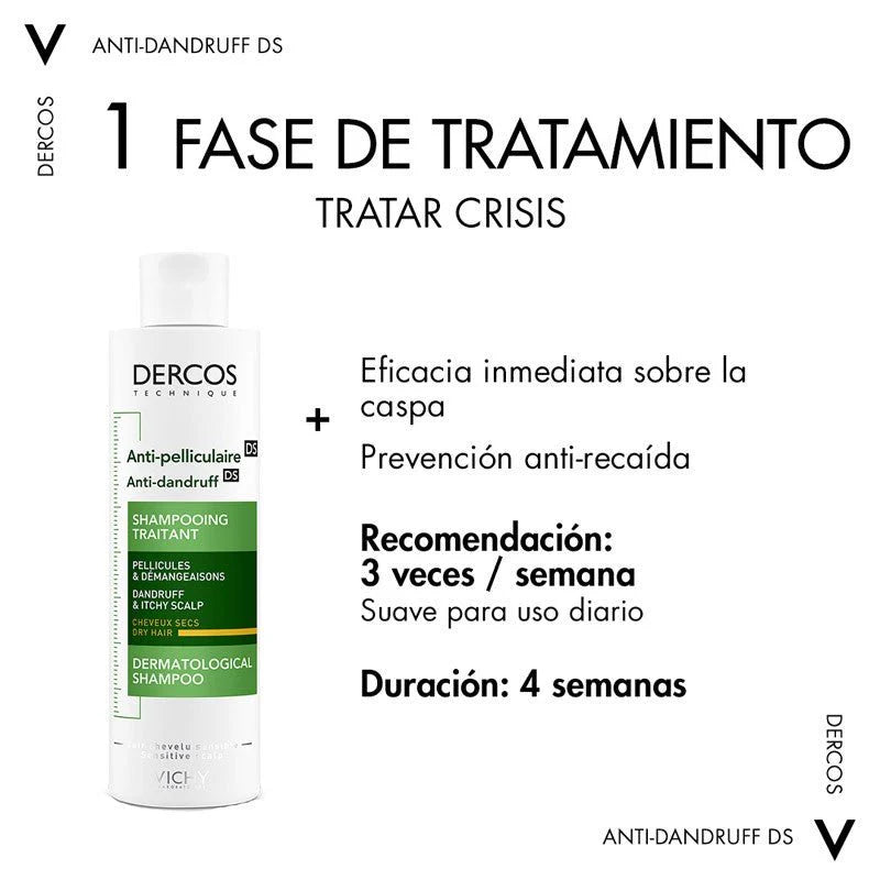 Vichy Dercos Anti Dandruff Shampoo Dry Hair Selenium Disulfide Ceramide 200ml Health Boutique