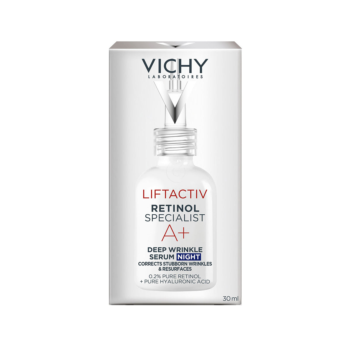 Vichy Liftactiv retinol specialist serum 30ml 0.2% retinol peptides hyaluronic acid anti aging wrinkle repair skin renewal Health Boutique