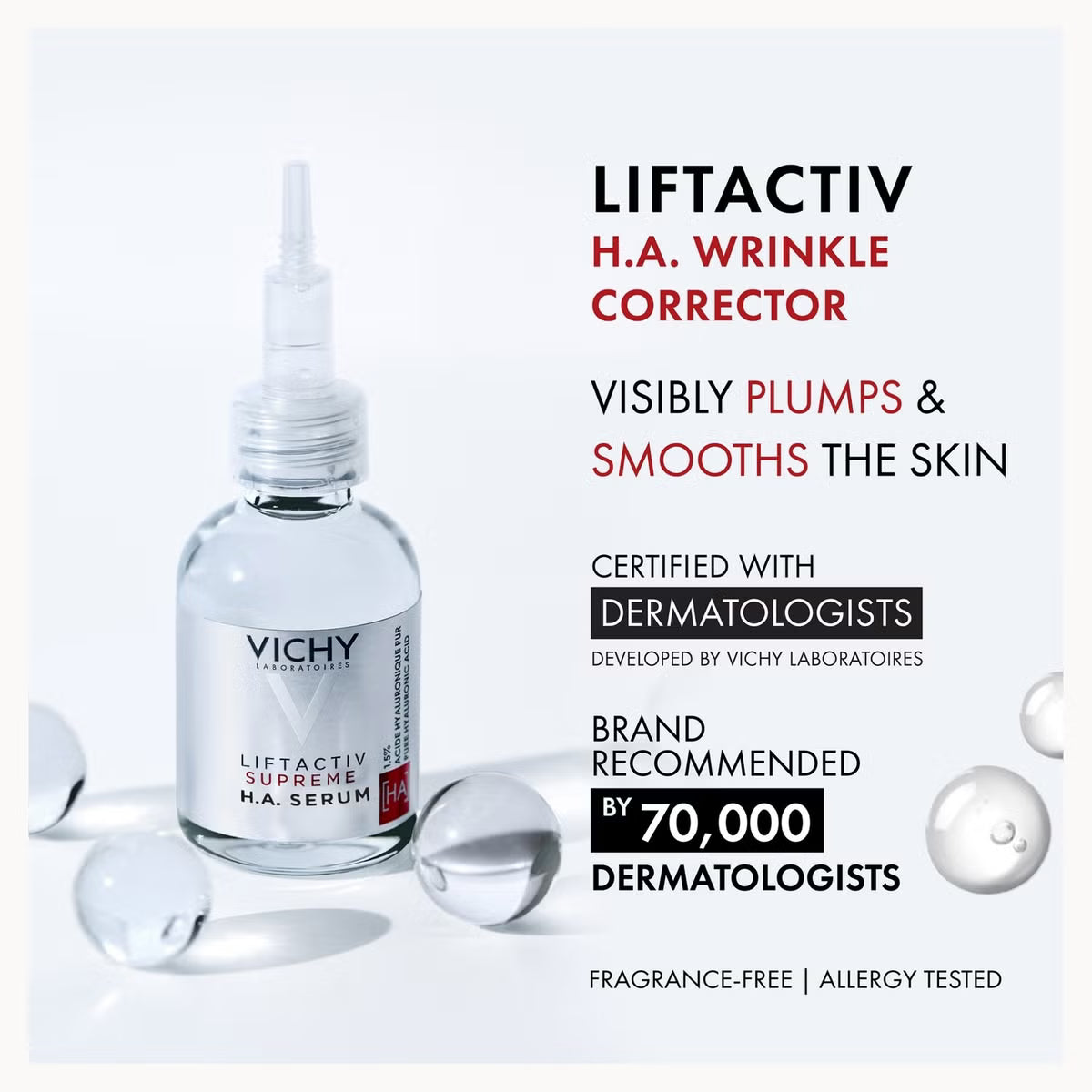 Vichy Liftactiv HA Filler Serum Hyaluronic Acid Vitamin CG 30ml Anti Aging Serum Health Boutique