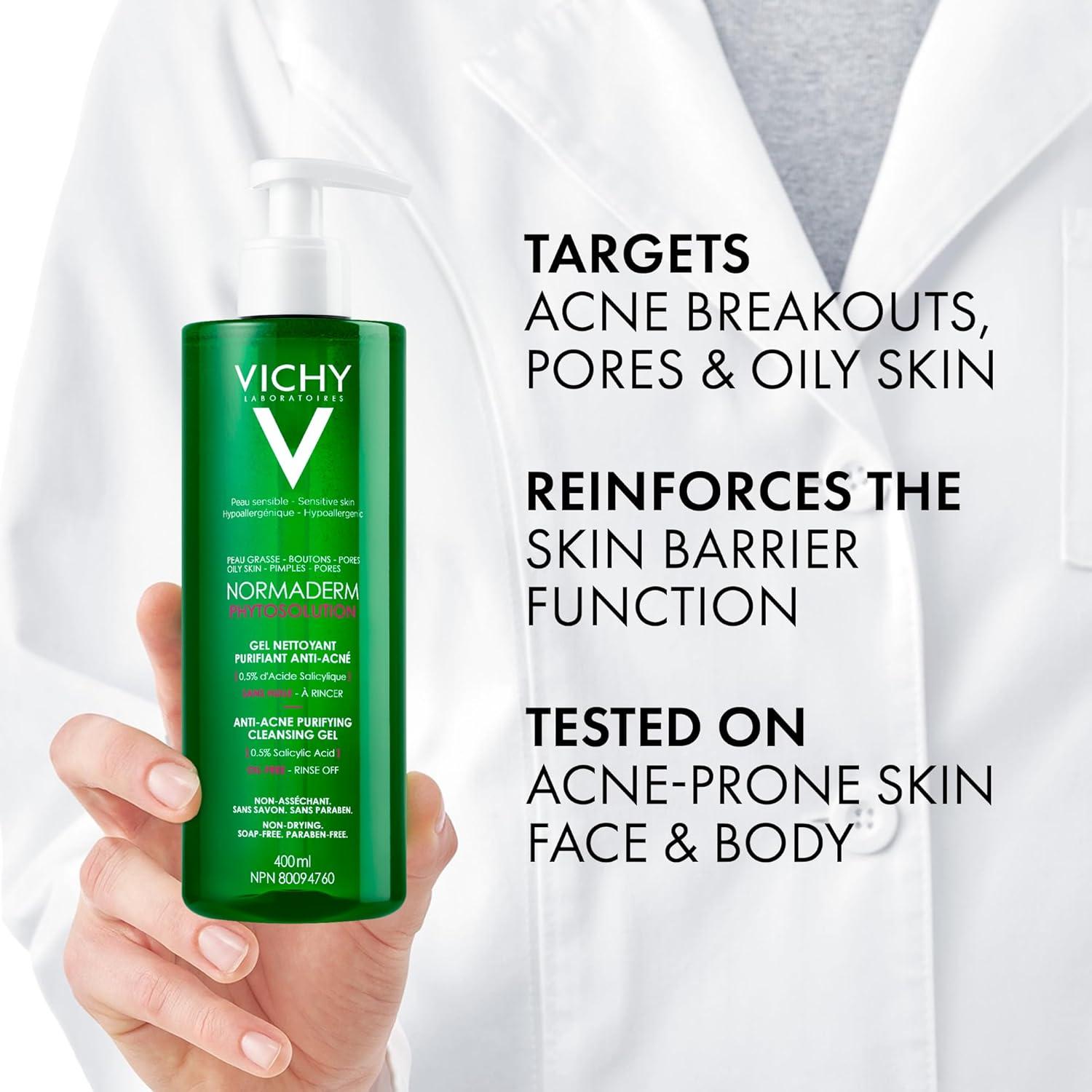 Vichy Normaderm Phytosolution Salicylic Acid Face Cleanser Gel Oily Acne Prone Skin 400ml Health Boutique