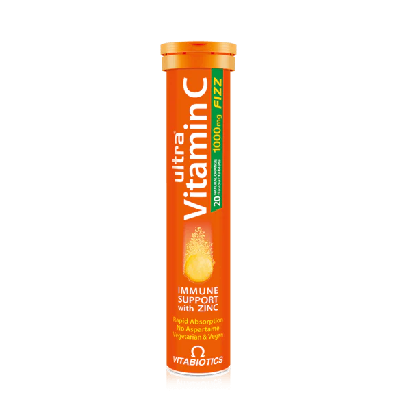 Vitabiotics Ultra Vitamin C+ Zinc Fizz Tablets