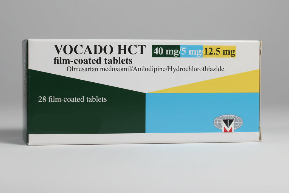 Vocado® HCT 40/5/12.5 mg Tablets (28 Tablets) – Triple Therapy for Hypertension