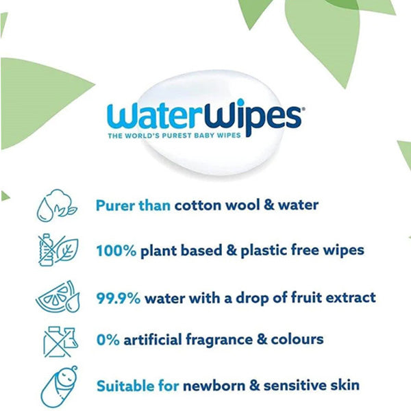 WaterWipes Value Pack 240 wipes – 99.9% water unscented biodegradable baby wipes for sensitive & newborn skin- health boutique Jordan
