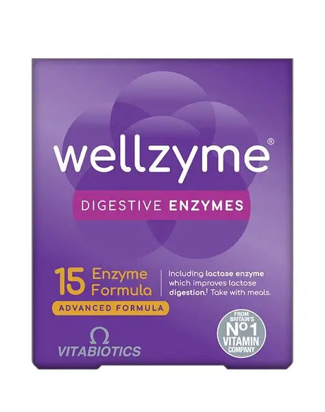 Wellzyme Digestive 15 Enzyme 60 capsules digestive support supplement