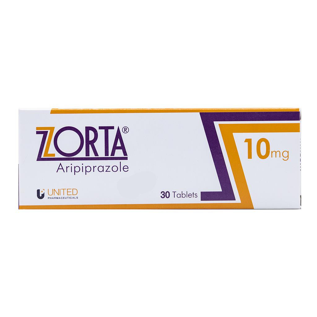 Zorta 10 mg aripiprazole 30 tablets atypical antipsychotic for schizophrenia and bipolar disorder therapy