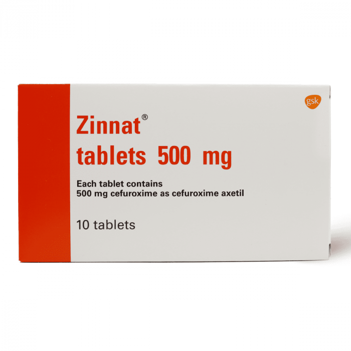 Zinnat 500 mg 10 tablets cefuroxime axetil antibiotic medication