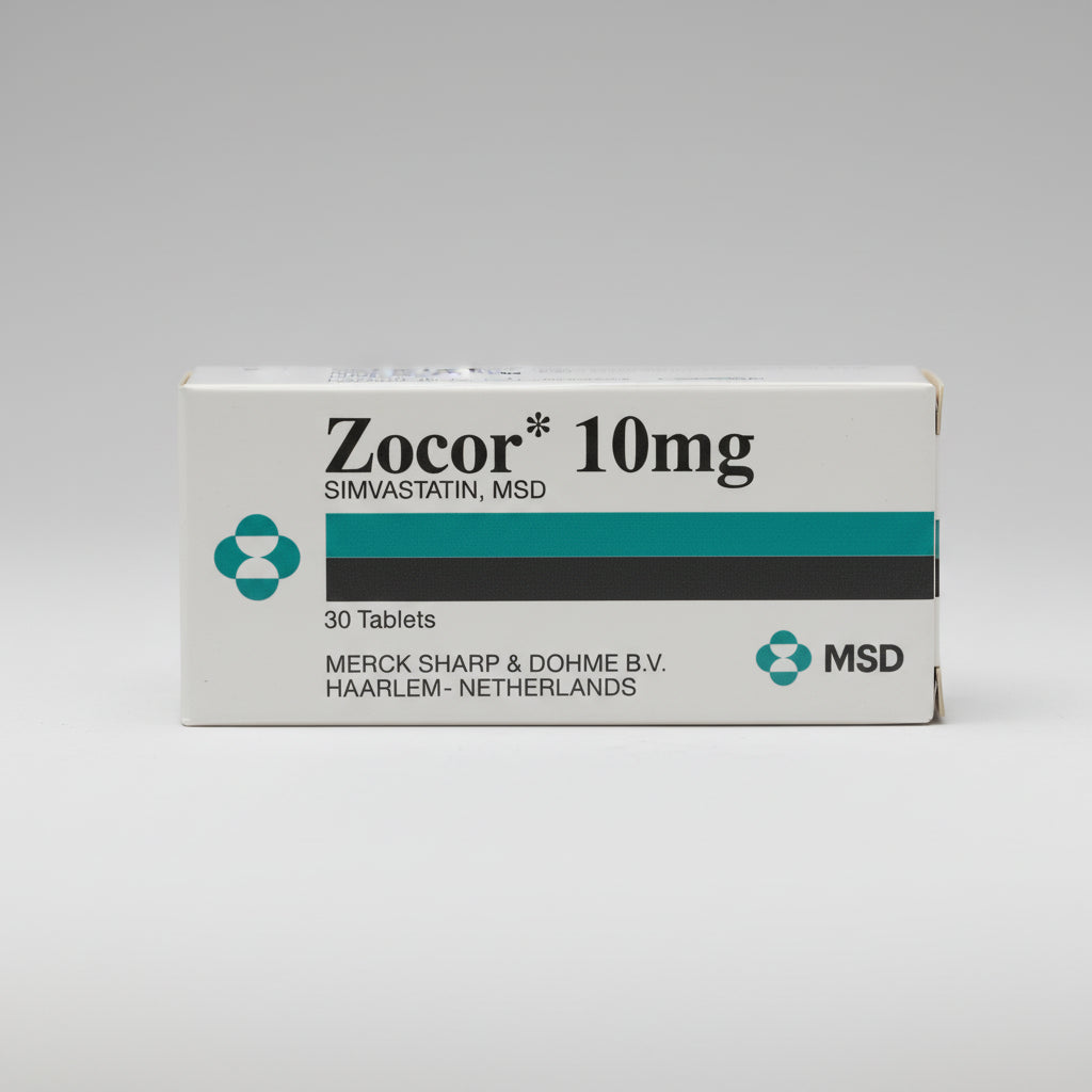 Zocor 10 mg 30 tablets simvastatin cholesterol lowering statin medication