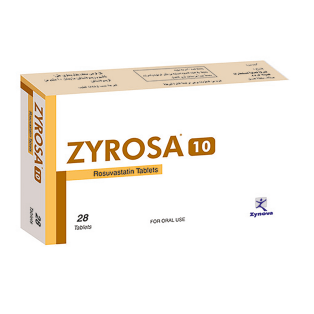 Zyrosa 10mg tablets rosuvastatin cholesterol lowering statin LDL reduction heart health cardiovascular protection lipid management Health Boutique