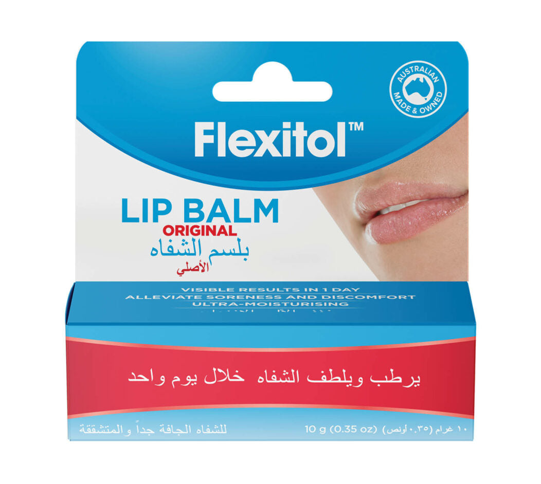 Flexitol Lip Balm Original Flavor 10g - Intensive Hydration and Repair Treatment