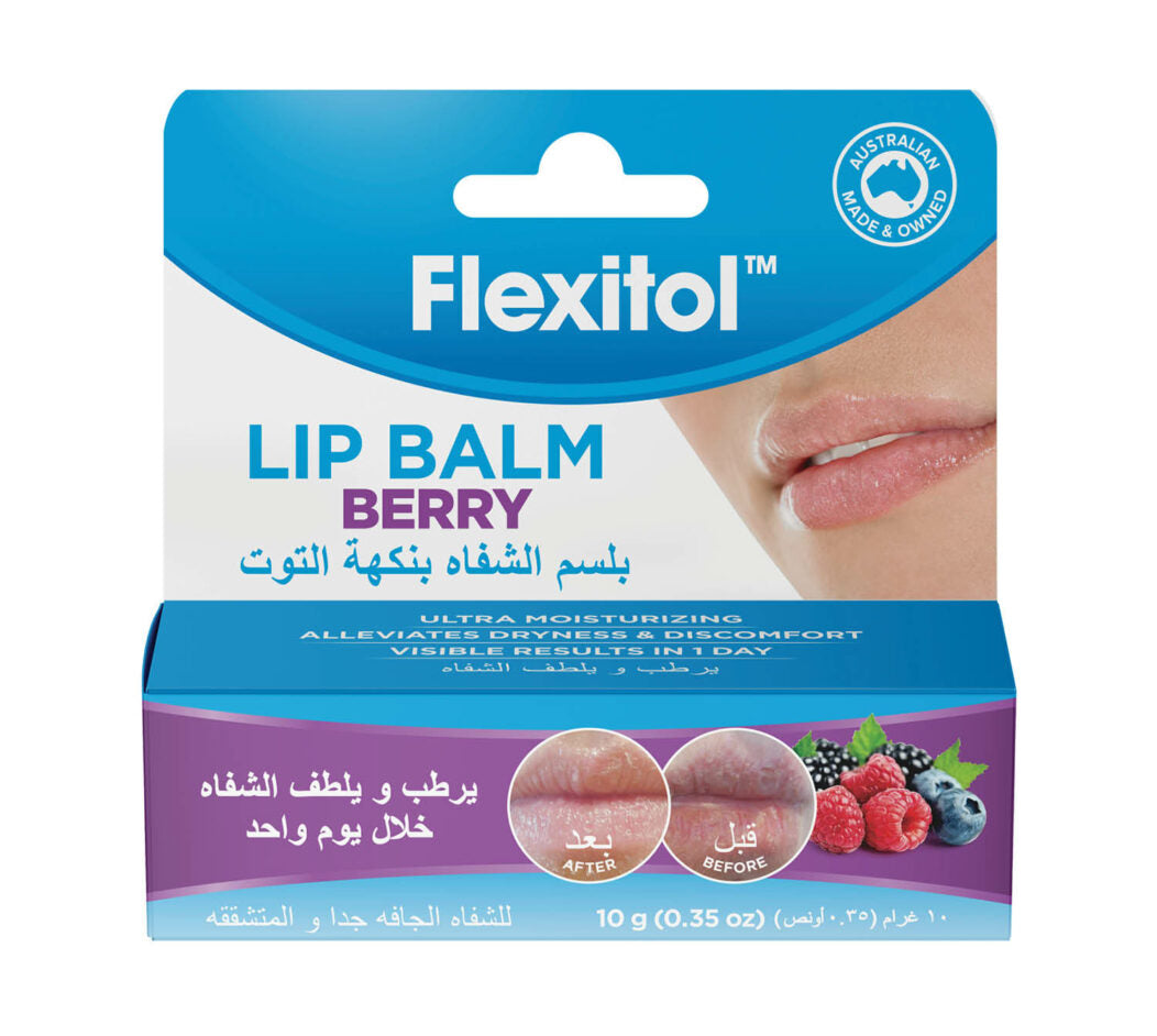 Flexitol Lip Balm Berry Flavored Moisturizing Treatment 10g