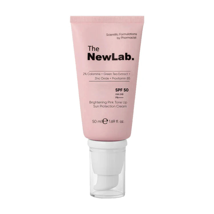 The NewLab Brightening and Skin Tone Equalizing Sun Cream SPF50+ – 50ml tube for sun protection, dark spot prevention, and radiant, even skin tone – available at HealthBoutiqueJO.com