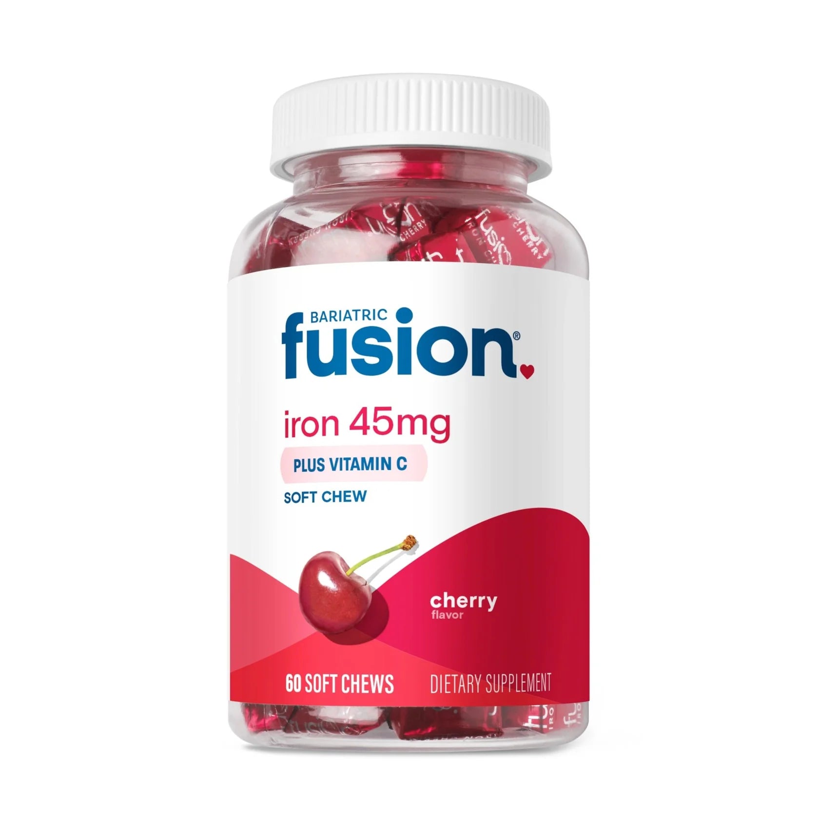 Bariatric Fusion Iron 45 Mg With Vitamin C Cherry Flavor 60 Chewable Tablet | the health boutique