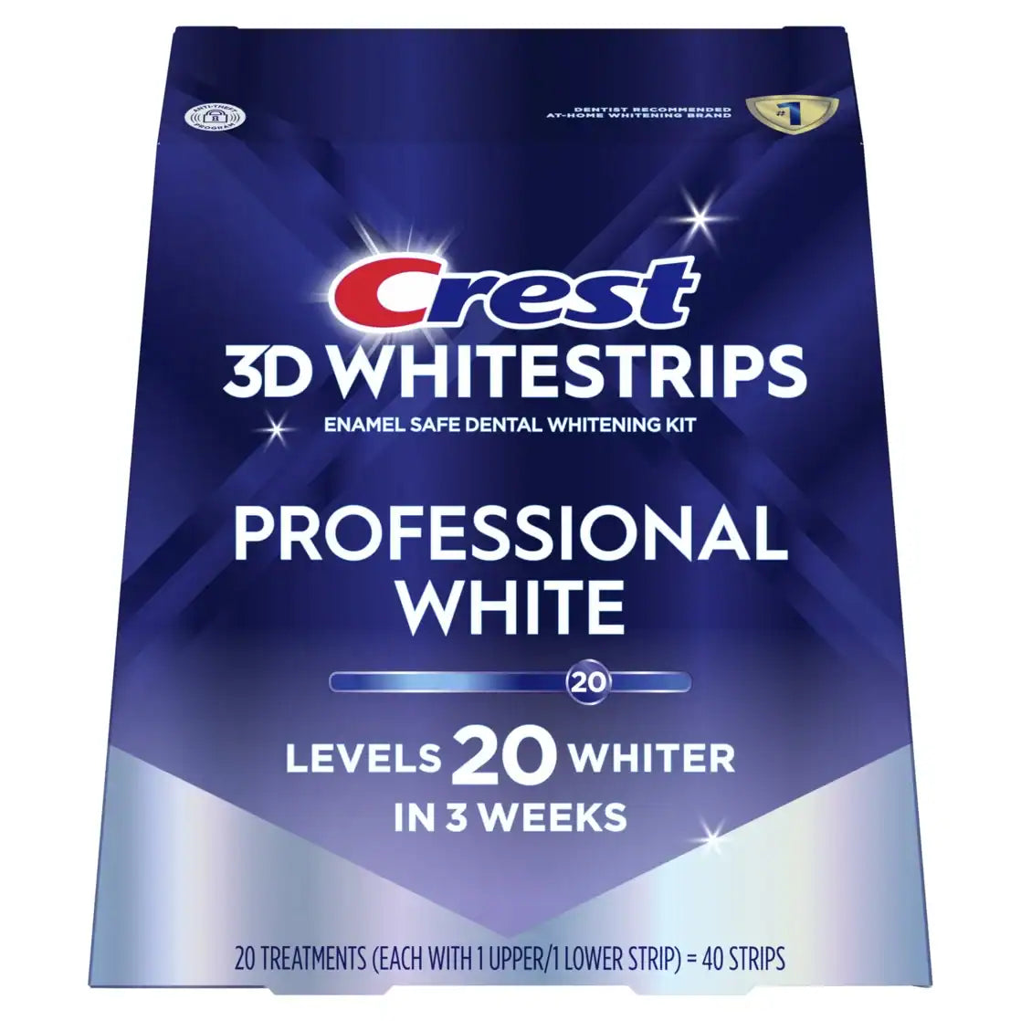 Crest 3D Whitestrips Professional White Level 20 teeth whitening strips-health boutique Jordan
