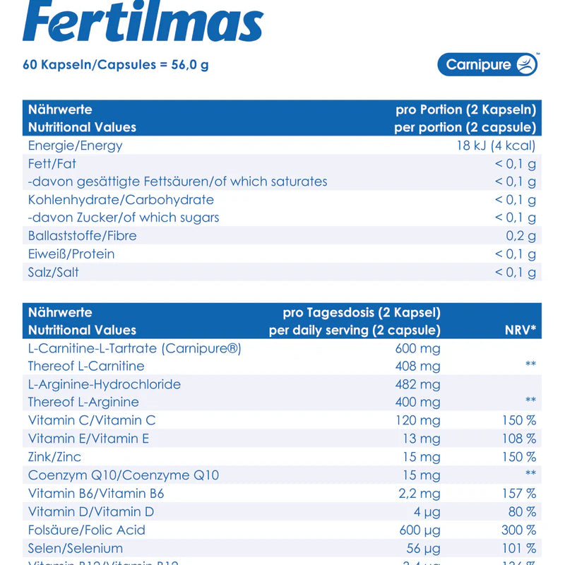 Fertilmas For Men 60 Capsules cencentration - the health boutique