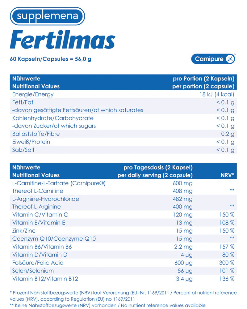 Fertilmas For Men 60 Capsules cencentration - the health boutique