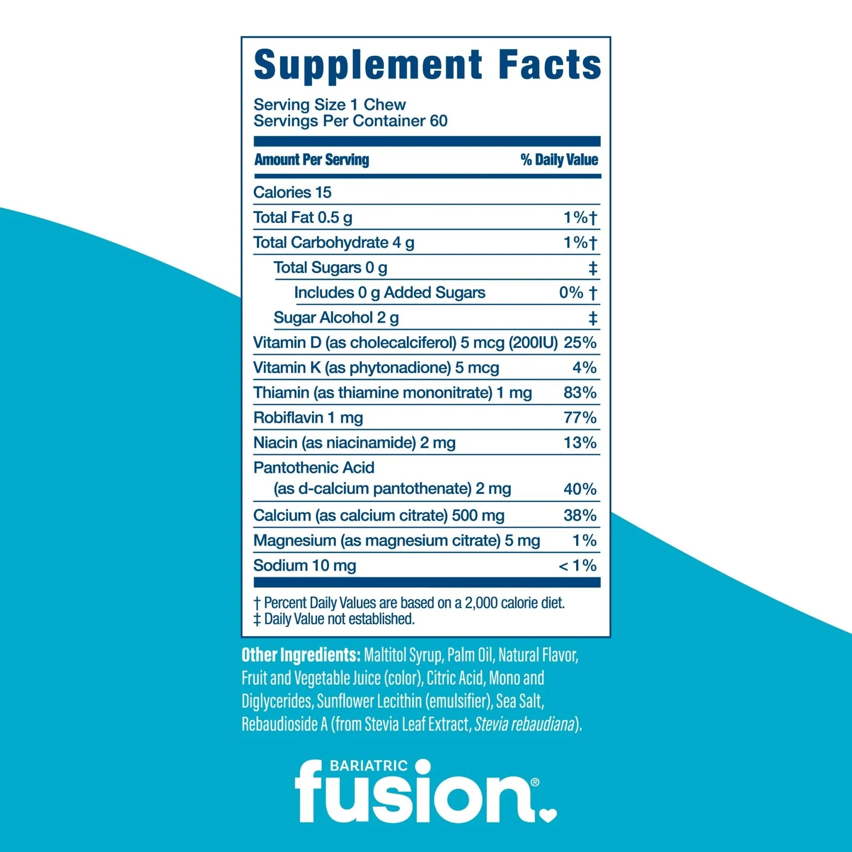Bariatric Fusion Fruit Punch Calcium Citrate 60 Soft Chews | the health boutique