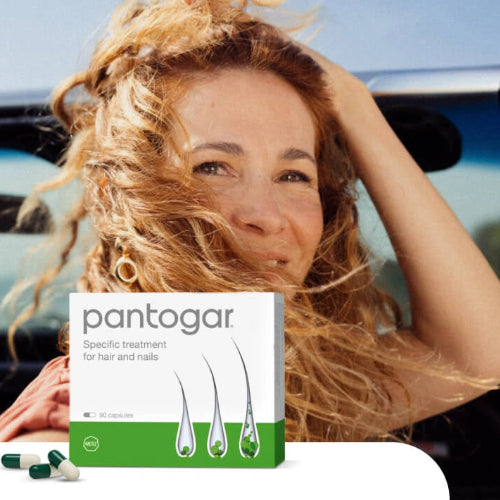 Pantogar Hair Vitamins 90 Capsules – clinically formulated supplement to support hair growth, reduce hair loss, and strengthen nails, available at HealthBoutiqueJo.com with fast delivery jordan gcc