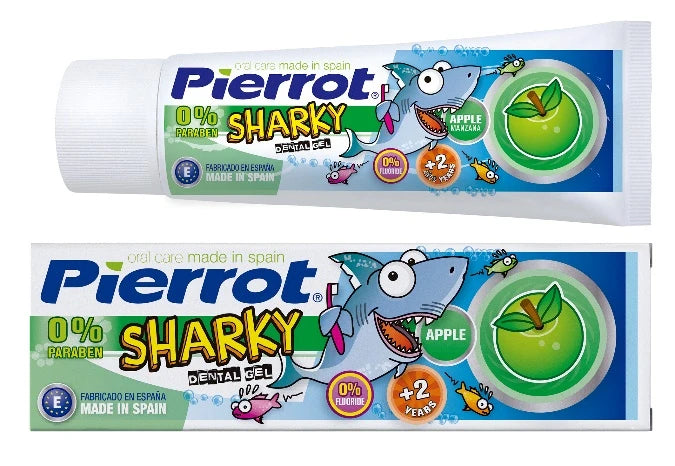Pierrot Sharky Apple Flavored Children's Toothpaste Gel - 75ml (Ages 2+)