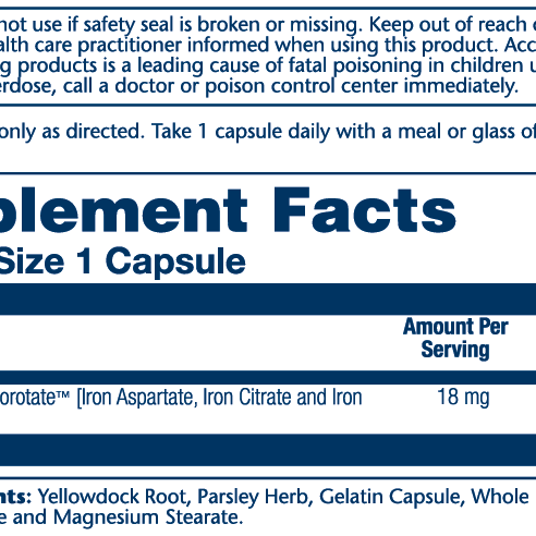 Iron Asporotate 18mg