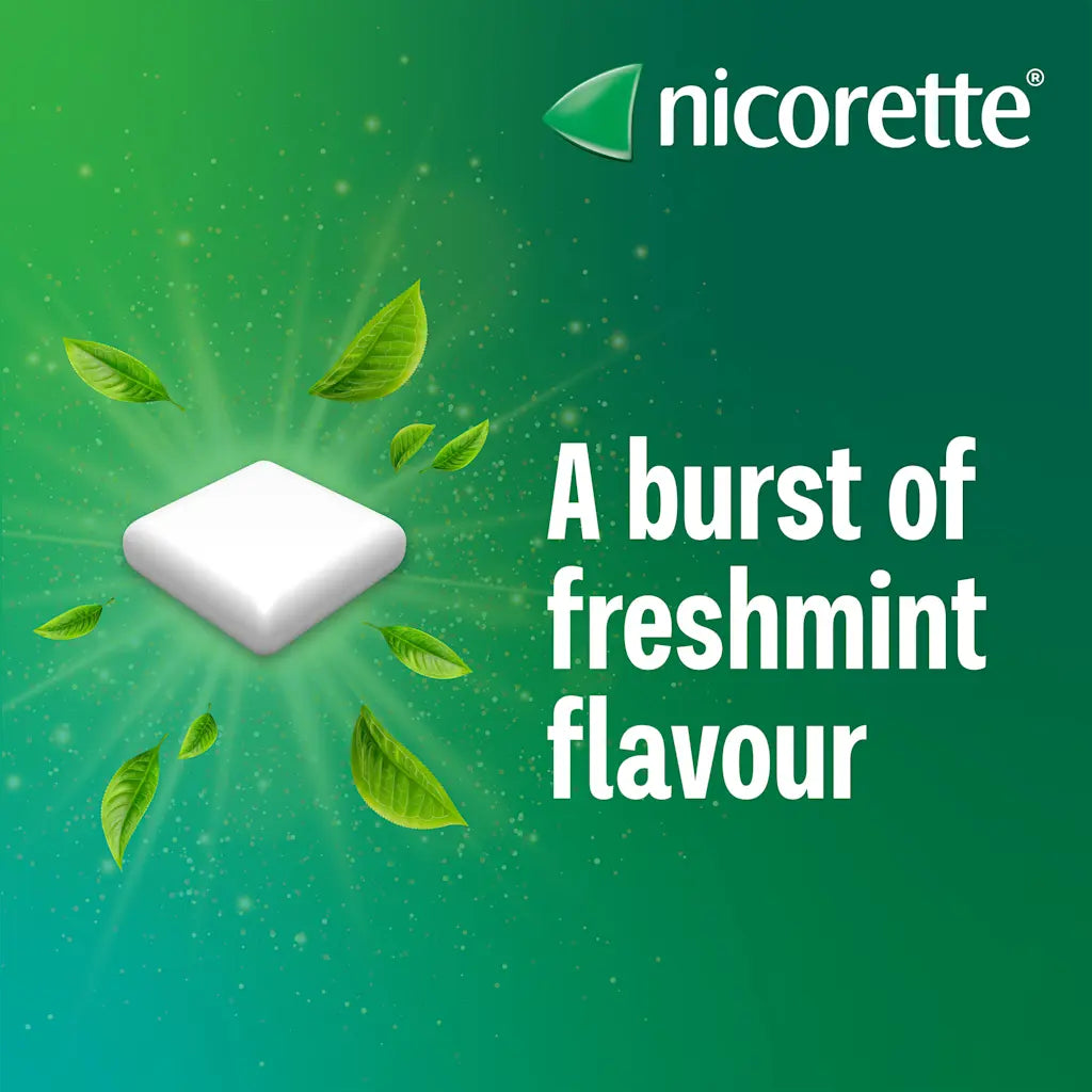 Nicorette Gum Fresh Mint 2 mg & 4 mg nicotine quit smoking gum - Jordan- health Boutique