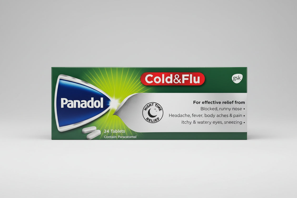 Panadol Cold and Flu tablets multi symptom relief paracetamol decongestant
