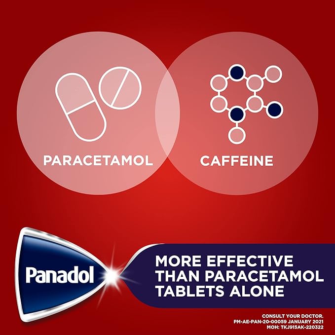 Panadol Extra paracetamol caffeine tablets fast headache relief-health boutique jordan